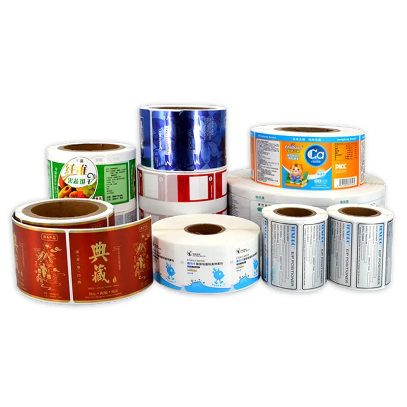Wholesale Custom Logo Printing Round Stickers Vinyl Roll Personalized Decorative Gift Food Packaging Sealing Ink Jet Label