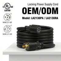 Kabel Ekstensi Generator Linsheng Heavy Duty Outdoor ETL STW 30 Amp L21-30 10/5 Locking 25FT/50FT/100FT