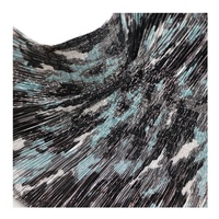 Tissu de robe en polyester métallisé lurex à la mode, plissées plissées, en crêpe, en argent, clair de lune, pour vêtements, écharpe