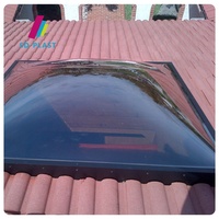 Fenêtre en dôme en polycarbonate solide de qualité professionnelle, isolée thermiquement, épaisseur de 3 à 20 mm, vue panoramique