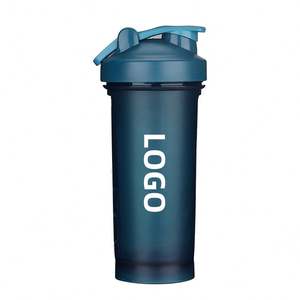 Custom Logo <b>Protein</b> <b>Shaker</b> Bottle with <b>Metal</b> Ball <b>Protein</b> Powder Shake Mixing Water Bottle Gym Fitness <b>Shaker</b> Cup - Product Image 2