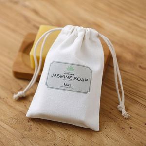 Custom Packaging Drawstring Soap <b>Bag</b> Cotton Pouch <b>Bag</b> Cotton <b>Bag</b> With Double Cotton <b>String</b> for Jewelry Package - Product Image 5