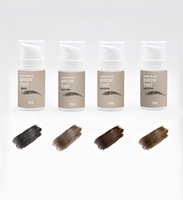 Supplies NoLabel Sample Eyebrow Tint Dye Black/ Dark Brown/ Dark Coffee/ Light Brown 5ML Private Label Brow Color Tint