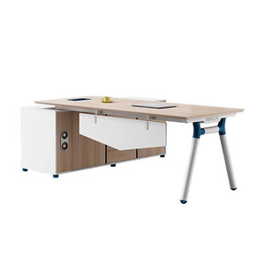 Muebles de oficina modernos Liyu, estación de trabajo de madera ejecutiva personalizada, escritorio, cubículo, combinación gratuita para 4 personas, oficina comercial - Product Image 6