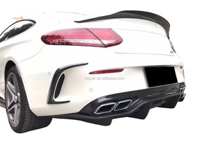PSM loại W205 khuếch tán phía sau body Kit cho W205 C63 Amg Coupe Carbon Bumper Diffuser - Product Image 6