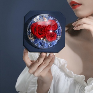 Best Seller Preserved Rose with Necklace Drawer Eternal Roses for <b>Valentines</b> Mothers Day Gift Preserved Flowers Jewelry <b>Box</b> - Product Image 3