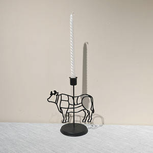 عمود معدني لبيت المزرعة ، تفتق المنزل في تصميم الخنازير والبقر لتزيين عيد الميلاد - Product Image 5