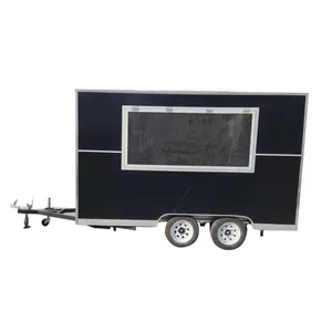 Ice Cream Fast cheap small moving hand push rotisserie chicken trailer cart hot dog stand outdoor mobile food truck trailer