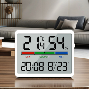 <span class=keywords><strong>Slim</strong></span> tối giản kỹ thuật số tường mountable <span class=keywords><strong>LCD</strong></span> nhỏ đa chức năng nhiệt độ nhiệt độ điện tử đồng hồ báo thức - Product Image 4