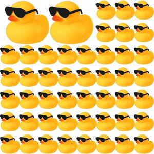 Patitos de Goma con Gafas de Sol, Sombreros y Accesorios para la Cabeza, Mini Patitos de Goma para Carnaval, Crucero, Cumpleaños, Juguetes para Bañera, al por Mayor - Product Image 6