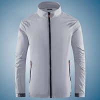Veste coupe-vent légère et respirante pour homme en soie glacée, protection solaire, fermeture éclair frontale, imperméable, pour sports de plein air