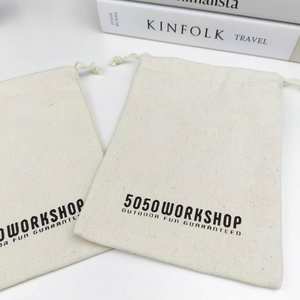 Sac à bijoux personnalisé, 100% coton biologique, pochette en toile, petit sac à cordon en coton avec logo pour cadeau - Product Image 2