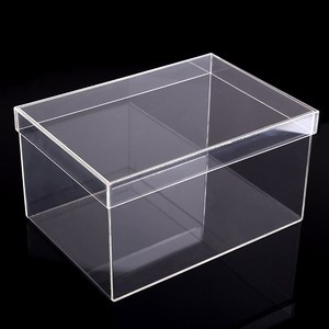 Transparent Plastic Clear Square Acrylic Shoe Box Sneaker Display Case
