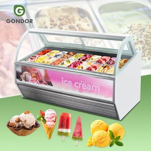 Vitrina Congeladora de Gelato y Helados Italiana de 6, 16, 18, 20, 24 Cubetas - Precio de Máquina Exhibidora - Product Image 1