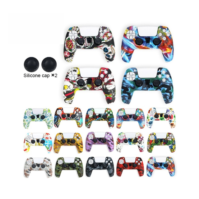 Silicone Case for PS5 Controller Mix-colors Skin Protective Cover for PS5 Gamepad Anti-Slip Case for PS5 Joystick
