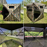 Tenda Berburu Premium Ekstra Besar dengan Visibilitas 360 Derajat Satu Arah, Pemasangan Cepat, dan Ritsleting Senyap untuk Pemburu