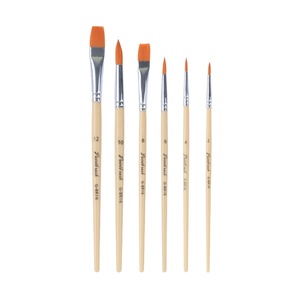 Giorgione – Lot de 6 pinceaux d'artiste en nylon pour enfants, pour <span class=keywords><strong>peinture</strong></span> à l'huile, à l'eau et acrylique - Product Image 1