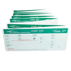 कस्टम उड़ान टिकट मुद्रण एयरलाइन थर्मल कागज बोर्डिंग पास पूर्ण रंग बोर्डिंग पास टिकट मुद्रण