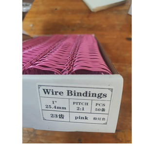 Tel o bağlama 1 inç pitch <span class=keywords><strong>2</strong></span>:1 25.4mm pembe tel o ciltleme makinesi çift tel spiral - Product Image 3