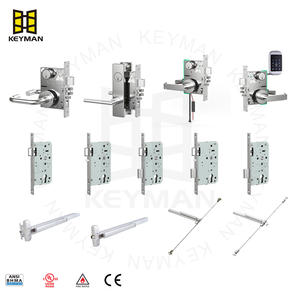 Ensemble de serrures à mortaise durables certifiées ANSI/ANSI <span class=keywords><strong>KEYMAN</strong></span> pour portes intérieures, poignée de porte de salle de bain avec bouton rotatif - Product Image 6