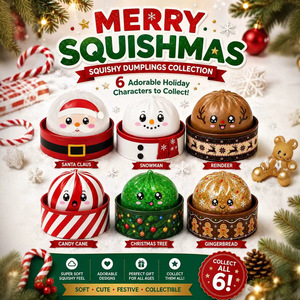 Juguete Blandito de Navidad al por Mayor, Juguete Antiestrés de TPR de Rebote Lento, Caja <span class=keywords><strong>Sorpresa</strong></span> Ciega, Set de Regalo DIY para Aliviar el Estrés - Product Image 1