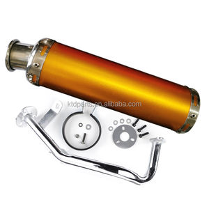 KTD GY6-silenciador de tubo de <span class=keywords><strong>escape</strong></span> de 50cc, silenciador de rendimiento plateado para motocicleta y Scooter - Product Image 5