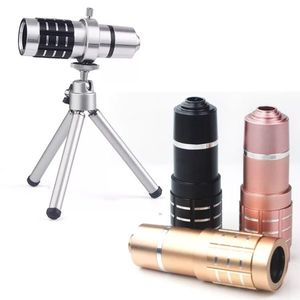 Metal 12X Telephoto Lens For Mobile Phones High Definition Universal External Telescopic Lens Aluminum Monoculars - Product Image 1