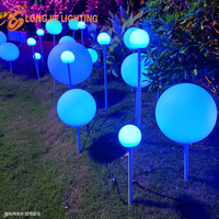 Boule lumineuse interactive à induction tactile extérieure D:12-50CM, lumière à bulles interactive soufflante, ballon lumineux LED décoratif