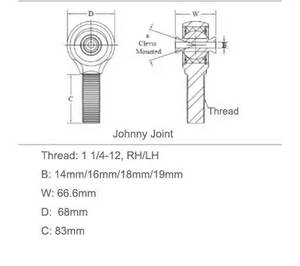 Giunto Heim <span class=keywords><strong>Johnny</strong></span> Joint HD/HS-G RockJock di Alta Qualità CE-9114 - Product Image 5