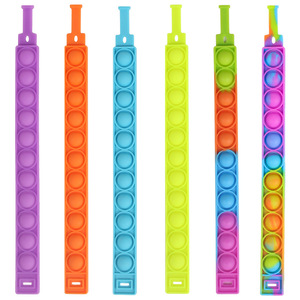 Silicone Rainbow Sensory <span class=keywords><strong>Fun</strong></span> Watch Dây Đeo Cổ Tay Để Đẩy Bong Bóng Pop Fidget Đồ Chơi Vòng Đeo Tay Căng Thẳng - Product Image 6