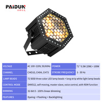 Barra de luz estroboscópica Hexagonal Retro LED de 100W, atmósfera de matriz transparente, luz de escenario móvil con DMX512 para carreras de caballos