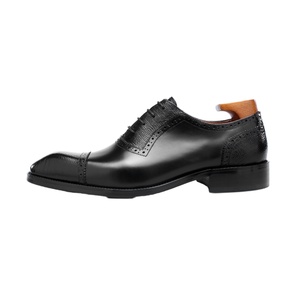 Chaussures de mariage vintage de luxe pour hommes, en cuir véritable, à lacets, avec logo personnalisé, chaussures habillées formelles, légères, confortables et respirantes - Product Image 6
