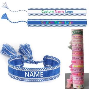 Pulsera Songfu de Tamaño Ajustable, Pulseras con Borlas Bordadas en 3D con Logotipo Personalizado, Regalos para Festivales - Product Image 2