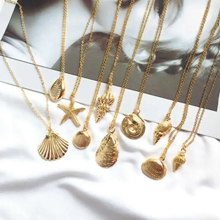 TGG-02 аксессуары модные ожерелья ювелирных изделий для женщин Золотой океан живых существ корпус из металлического сплава кулон ожерелье