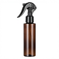 Bouteille en plastique PET de haute qualité 100ml 120ml 150ml marron Amer à épaule plate pour spray capillaire et toner avec buses atomisatrices Tigger