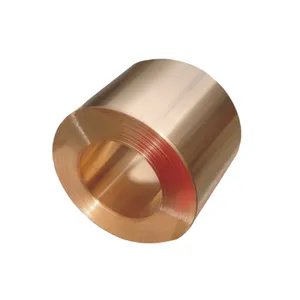 C10100 C11000 bobina de folha de cobre fabricada na China tiras de bobina de cobre puro de 0,1 mm 0,2 mm 0,5 mm de espessura