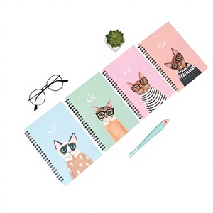 Bloc-notes A5 2634 en papier recyclé, 60 feuilles, motif chat imprimé, mignon, reliure cousue, vente chaude - Product Image 3