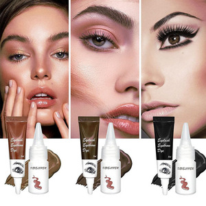 FLORA RUBY Crema <span class=keywords><strong>para</strong></span> teñir <span class=keywords><strong>pestañas</strong></span> <span class=keywords><strong>y</strong></span> <span class=keywords><strong>cejas</strong></span>, juego de herramientas de maquillaje de belleza de secado rápido <span class=keywords><strong>y</strong></span> larga duración - Product Image 1