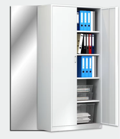 Archivadores Metálicos de 2 Puertas con Estantes Ajustables, Armario para Documentos con Cerradura