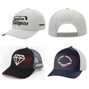 Laser-Cut Air Vent Light Baseball Sports Caps Custom Performance Hats BSCI Real Factory Manufacturer <b>Small</b> Business Welcome OEM - Product Image 2
