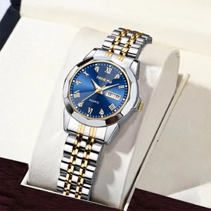 Montre-bracelet de luxe pour femme Drioshipping en or rose 2618, montre à quartz tendance Relogio Feminino avec bracelet en acier inoxydable et boîtier en alliage - Product Image 6