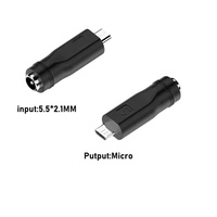 Adaptador de Corriente USB C de 5.5*2.1mm a Tipo-C Micro Mini USB de 5 Pines, Conector Macho-Hembra para Carga de 5V 3A