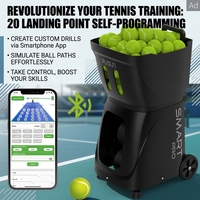 Lanzador de Pelotas de Tenis Inteligente Portátil y Ligero Pusun PT-Smart Pro con Control de Pelota Incorporado, Canasta Plegable y Función Automática para Entrenamiento Individual