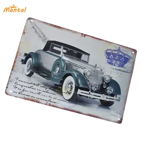 Rectangle Metal Full Color Customized Offset Printing Tin Sign For Wall Hanging Decoration