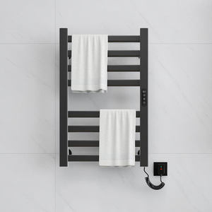 Space Aluminum Adhesive Electric Heated Modern <b>Towel</b> Rack Drying Waterproof Black <b>Rail</b> for <b>Bathroom</b> Hotel - Product Image 1