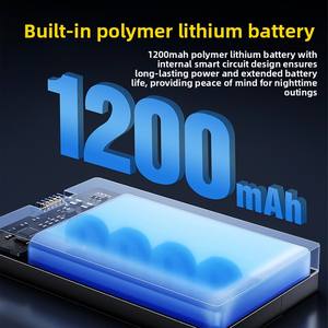 Lampe de vélo rechargeable 550 lumens en ABS et feu arrière à fixation sur cadre, étanche IPX6, LED 5 modes, portable - Product Image 3