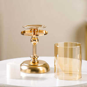 เชิงเทียนเหล็กทรงกระบอกสไตล์วินเทจ ยุโรป-นอร์ดิก โรแมนติก หรูหรา สำหรับตกแต่งโต๊ะอาหาร สร้างบรรยากาศดินเนอร์ใต้แสงเทียน - Product Image 3