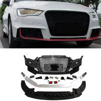 Nouvelle calandre avant PNB de haute qualité, style RS3 8V, à visser, avec découpes pour capteurs d'aide au stationnement, pour Audi A3 S3 2013-2016