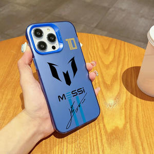 Coque <span class=keywords><strong>de</strong></span> Téléphone Portable en Gros Style Tendance Équipe <span class=keywords><strong>de</strong></span> Football <span class=keywords><strong>Messi</strong></span> N° 10 Antichoc à Texture Givrée pour <span class=keywords><strong>iPhone</strong></span> 11 12 13 14 15 16 17 - Product Image 4