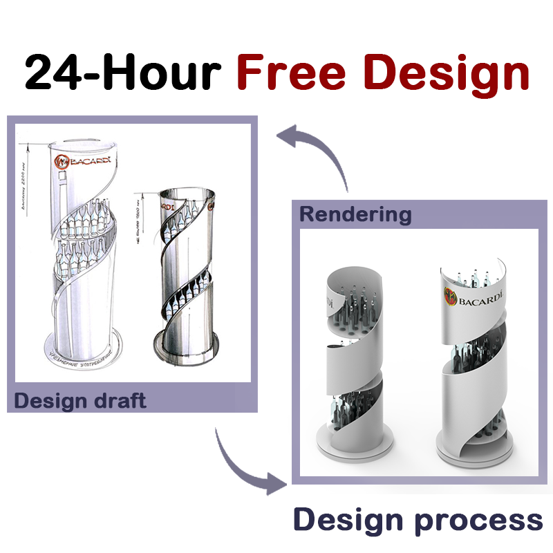 Customized Modern Wood Floor Standing Display Rack for Retail Stores with Easy Assembly — view 6